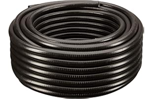 ULTRA FLEX PVC PIPE Black Flexible PVC Pipe, Schedule 40, Hose and Tubing for Koi Ponds, Irrigation & Water Gardens (2" Dia x 10 ft)