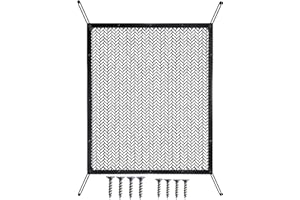 FENLUQI 𝐅𝐞𝐧𝐥𝐮𝐪𝐢 𝗣𝗿𝗲𝗺𝗶𝘂𝗺 Black camper screen door protector for dogs. Fits 20" to 29". Adjustable Aluminum Grille Guard for Camper Screen Doors, Corrosion-Resistant, Enhanced Screen Protection