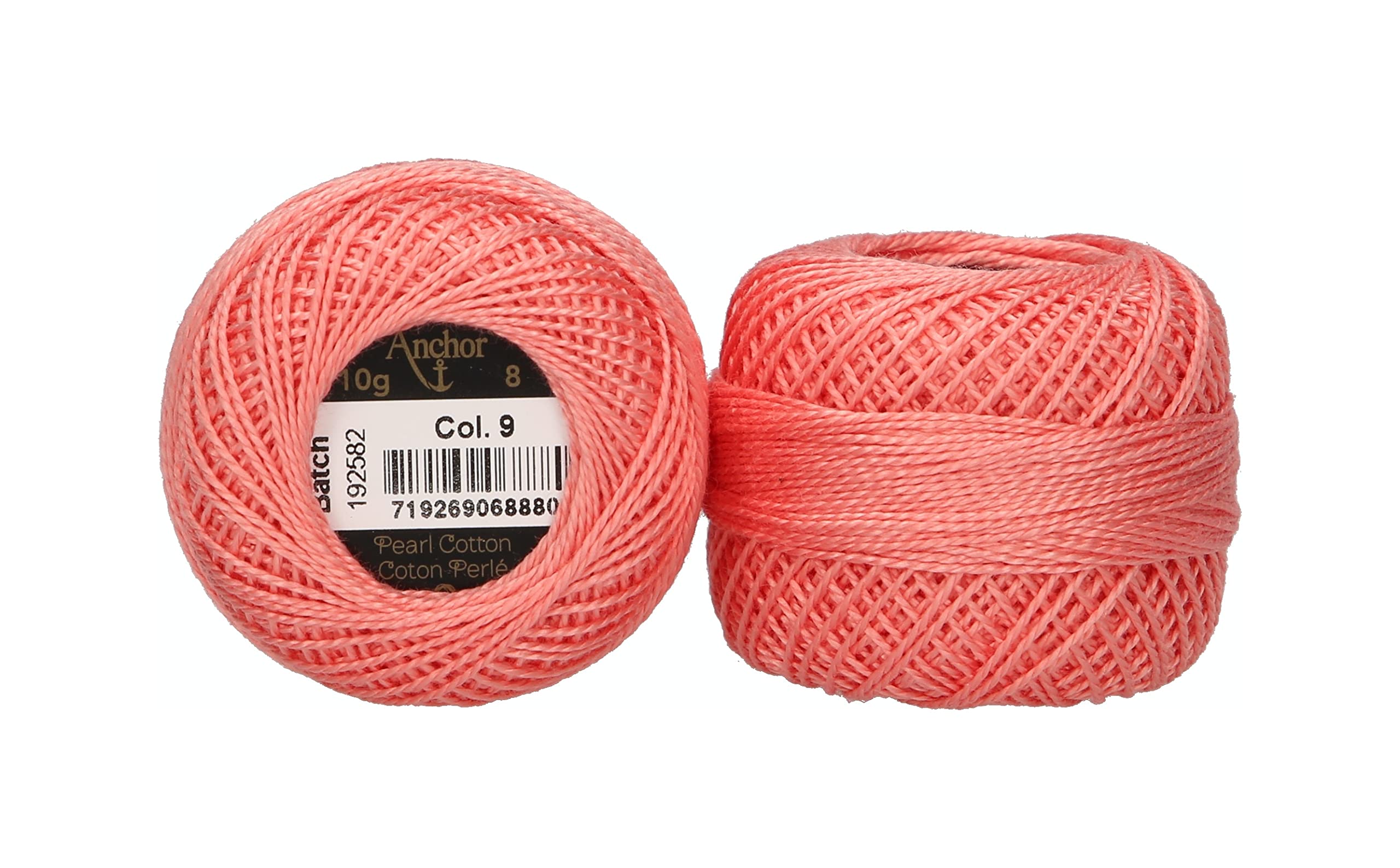 ANCHOR Pearl Yarn, Thickness: 8, Packaging: 10G, Running Length: 82M lachs hell Embroidery Threads