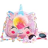 Toddler Purse Gifts for Girls, Little Girl Gifts Princess Dress Up Jewelry Unicorn Toys Birthday Gifts for Girls 3 4 5 6 7 8 Year old