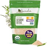 Kevala Organic Raw Sesame Seeds (Unhulled) - 1 lb, 16 oz, Gluten Free Seeds | Seeds for Preparing Healthy Snacks, Ingredient 