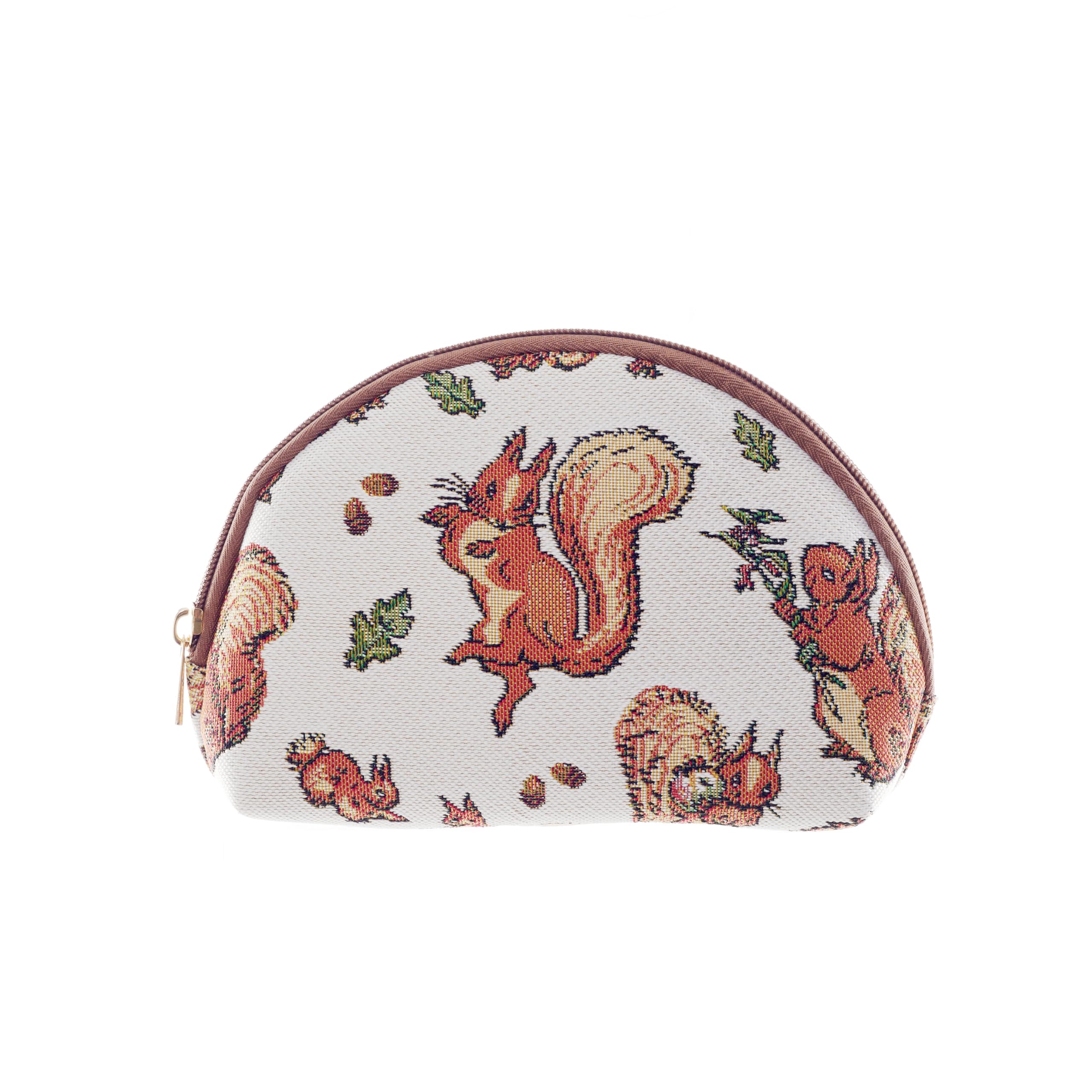 Signare Tapestry - Squirrrel Nutkin Design Ladies Small Cosmetic Make - Up Bag for Women, Ideal for Travel (COSM-BP-NUTKIN)
