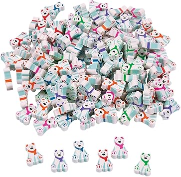 144 (1 Gross) ~ Polar Bear Mini Erasers ~ Approx. 1/2 X 3/4 (Small) ~ New ~ Holiday Stocking Stuff