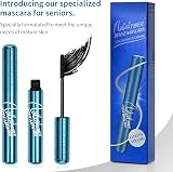 HOPHAT 2 Pack Mascara for Older Women Waterproof Hypoallergenic Natural view 7
