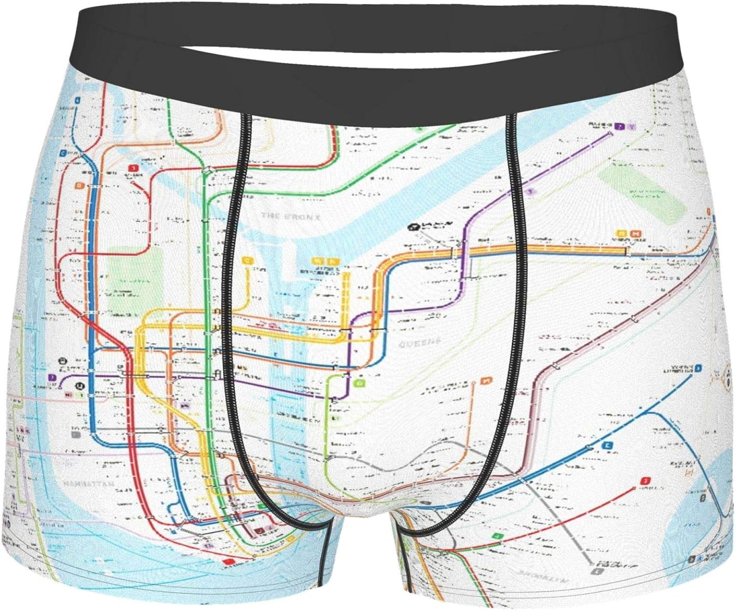 Minalo Men's Underwear, New York City Subway Map,Boxer Briefs
