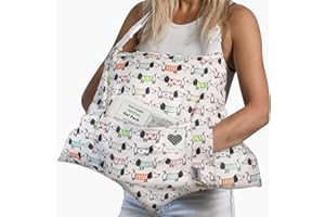 W&F HOME Hysterectomy Pillow for Abdominal Surgery, C Section Pillows, Post Hysterectomy Recovery Must Haves, Recovery Gifts Products, After Surgeries Tummy Tuck Pillow, Heart Surgery Pillows - White Dog