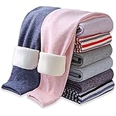 StyleSavvy Girls Winter Leggings Thick Cotton Fleece Lined Girls Pants Warm Stretchy Thermal Tights Pants 2 Pack