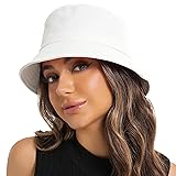Wheebo Solid Color Bucket Hat for Women Summer