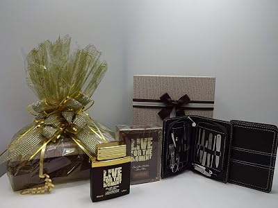 Glory Cosmetics Live For The Moment 100ml EDT Men's Grooming Gift Set Luxury Box