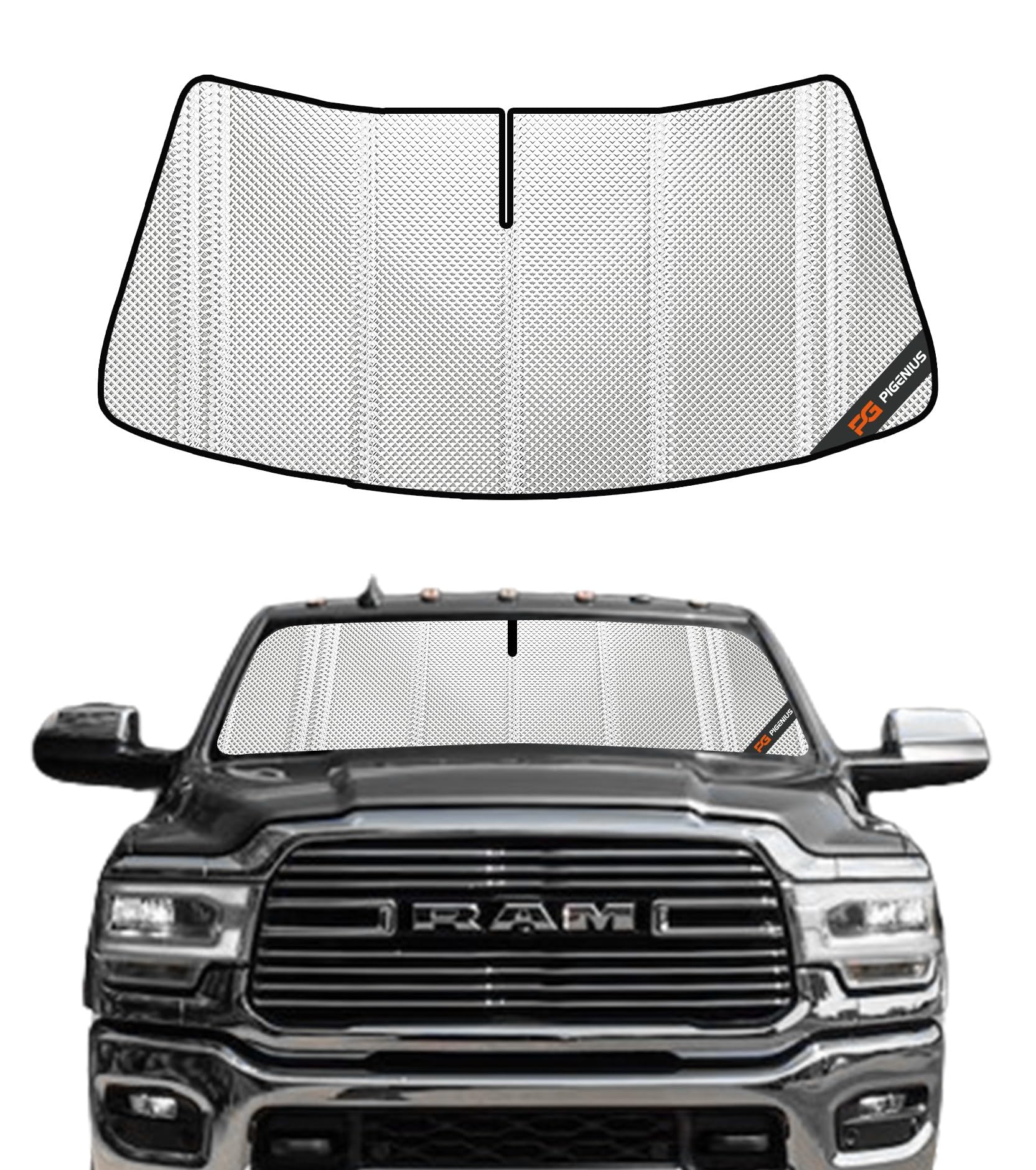 Photo 1 of
Pigenius Windshield Sun Shade for Ram 2500/3500 2019-2025 with 10 Inch Wide Sensor. Full Coverage Rearview Mirror Shade for Ultimate Protection