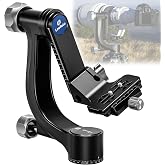Leofoto Gimbal Head, Compact Outdoor Shooting Gimbal Head with 360&deg; Pan Rotation, 3/8"-16 Mounting Hole and Arca-Type Clamp for DSLR/Camcorder/Camera/Telephoto, Max Load to 30kg /66.14 lb (PG-4-Black)