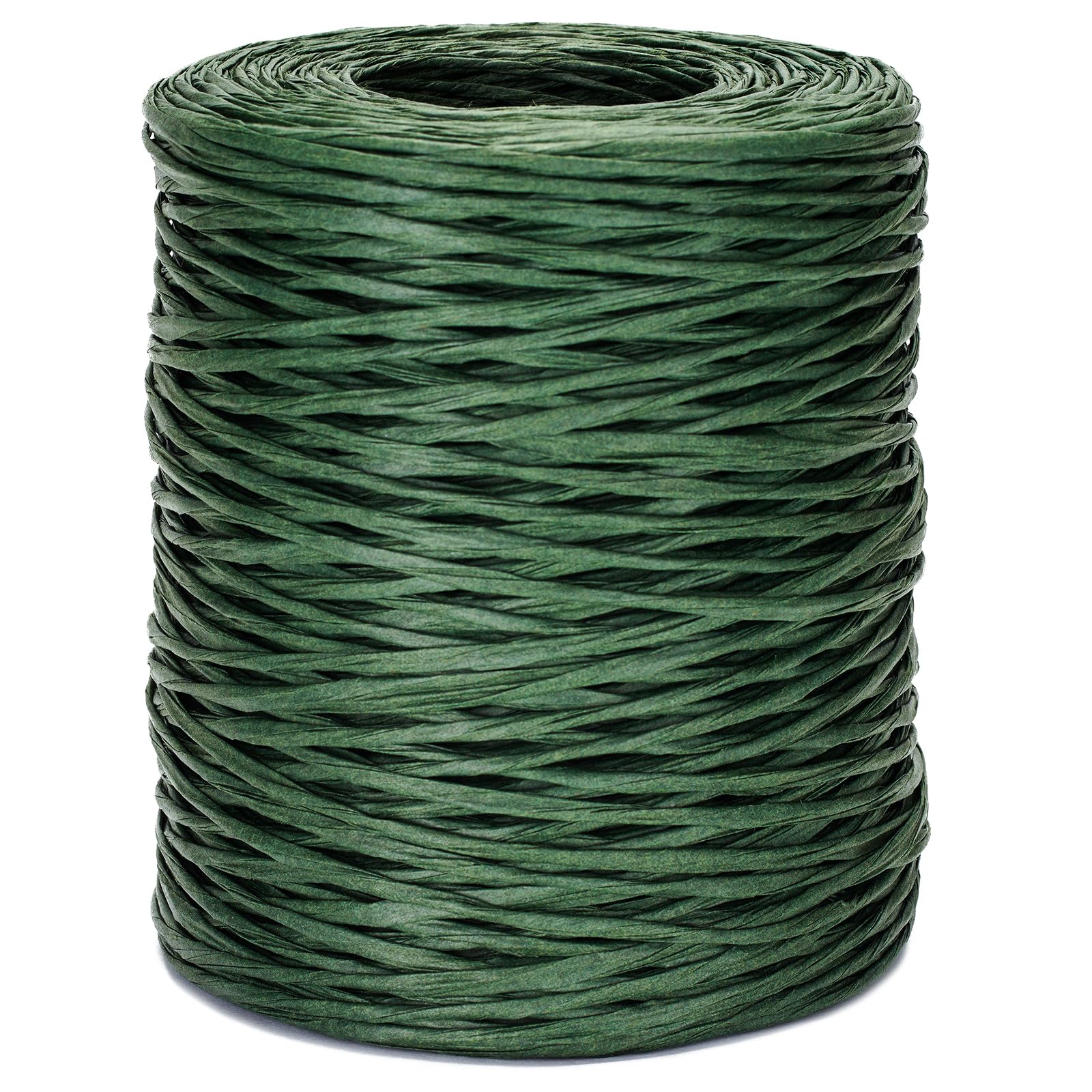 KINGLAKE Green Florist Wire, 2mm Paper Covered, 656 Feet - Craft Vine Binding Wire for Flower Arranging, Bouquets, Wedding Garlands, Christmas Decorations, Gardening