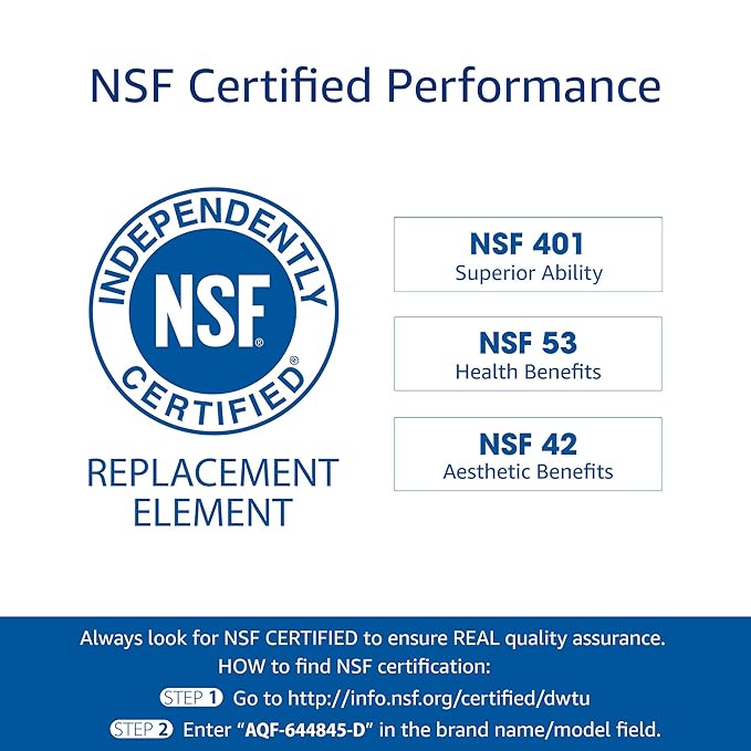 AQUACREST 644845 Filtros de agua para frigorífico, Compatible con ...