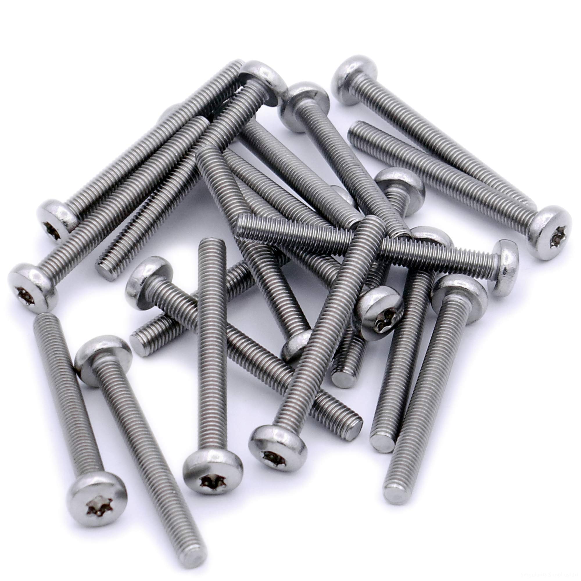 M4 (4mm x 55mm) TX Pan Machine Screw (Bolt) - Stainless Steel (A2) (Pack of 20)