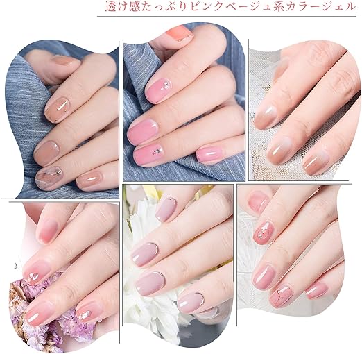 Amazon Born Pretty ジェルネイル カラージェル 6色セット Uv Led対応 クリアピンク系 桜色 クリアカラー セルフネイル 透明感あり ポリッシュタイプ ジェルカラーセット 並行輸入品 Born Pretty トップコート 通販