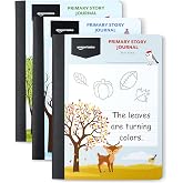 Amazon Basics Primary Composition Notebook, 9.75" x 7.5", 100 Sheets, Multiple Colors, 3-Pack