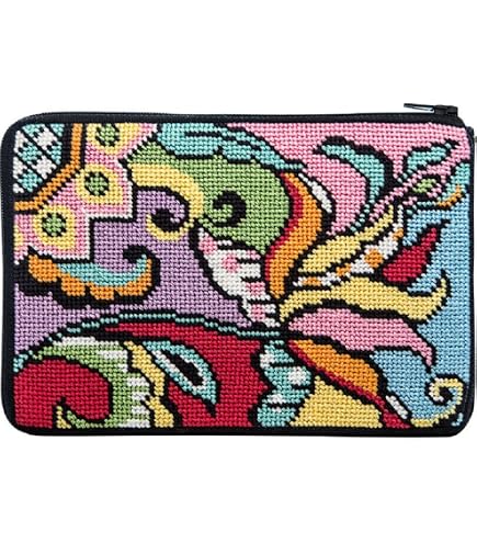 Amazon.com: Alice Peterson Stitch & Zip Needlepoint Purse/Cosmetic