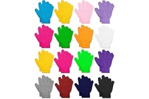 ONESING 16 Pairs Kid Gloves Knitted Children Gloves Bulk for Boys Girls - Stylish and Snug Winter Accessories