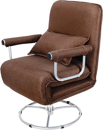 Sfeomi 2 In 1 Folding Sofa Bed Chair With Pillow And Wheels For