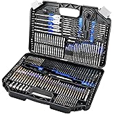 COMOWARE Drill Bit Set, 246 Pcs for Cordless Drill, Drill Driver Bit Set for Wood, Metal, Masonry, Cement and Screwdriver Bits Set Combo Kit