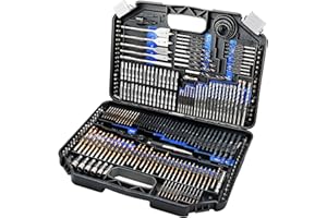 COMOWARE Drill Bit Set, 246 Pcs for Cordless Drill, Drill Driver Bit Set for Wood, Metal, Masonry, Cement and Screwdriver Bits Set Combo Kit
