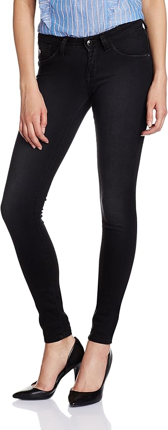 Buy US Polo Women's Skinny Jeans (UWJN0222_Black_36) at Amazon.in