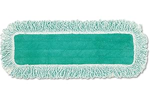 Rubbermaid Commercial Products Dust Pad with Fringe 18-Inch Green Heavy-Duty Cleaning for Hardwood/Tile/Laminated Floors in K