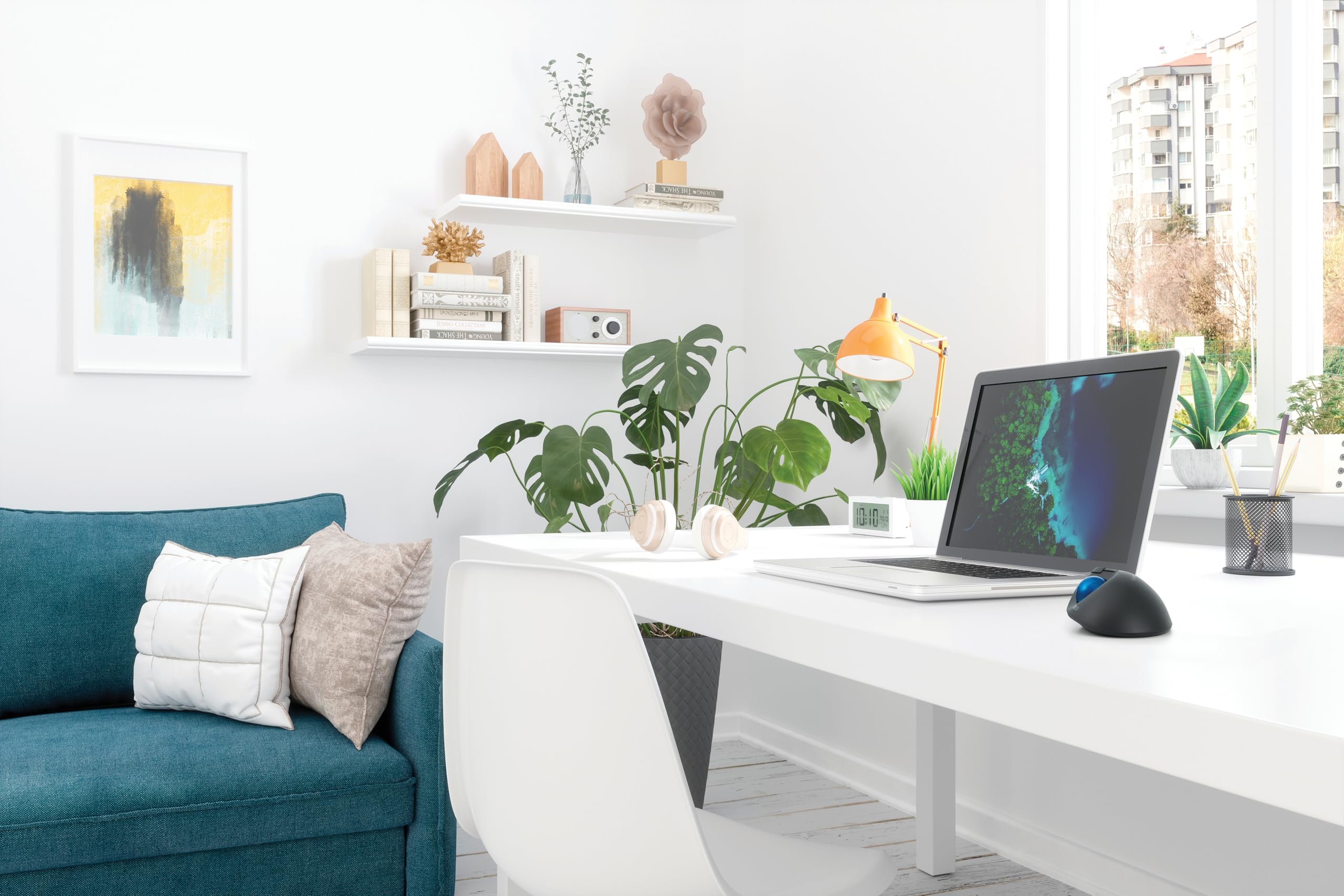 Kensington Pro Fit Ergo TB550 Trackball-Maus, wiederaufladbar Batterie, kabellose Bluetooth Maus, ergonomischer 34-mm-Trackball mit 4D-Scrollring, aus bis zu 51% recyceltem Kunststoff (K72196WW) 10