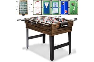 Sulives 2x4ft 13-in-1 Combo Game Table Set for Home,Combination Tables for Game Room, Friends & Family w/Hockey, Football, Billiards, Ping Pong, Shuffleboard, Chess, Checkers, Backgammon, Ring toss