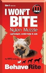 Mikki Dog Nylon Muzzle Size 0 Black - Soft Breathable Comfort Fit view 7