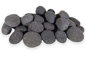 STARFIRE GLASS Starfire Designs Outdoor Rolled Lava Rock | Use in Fireplace or Fire Pit | Outdoor & Indoor Volcanic Rock for Natural Gas or Propane Fires | Decorative Landscaping | 10 lb Bag | 2" - 3" Diameter