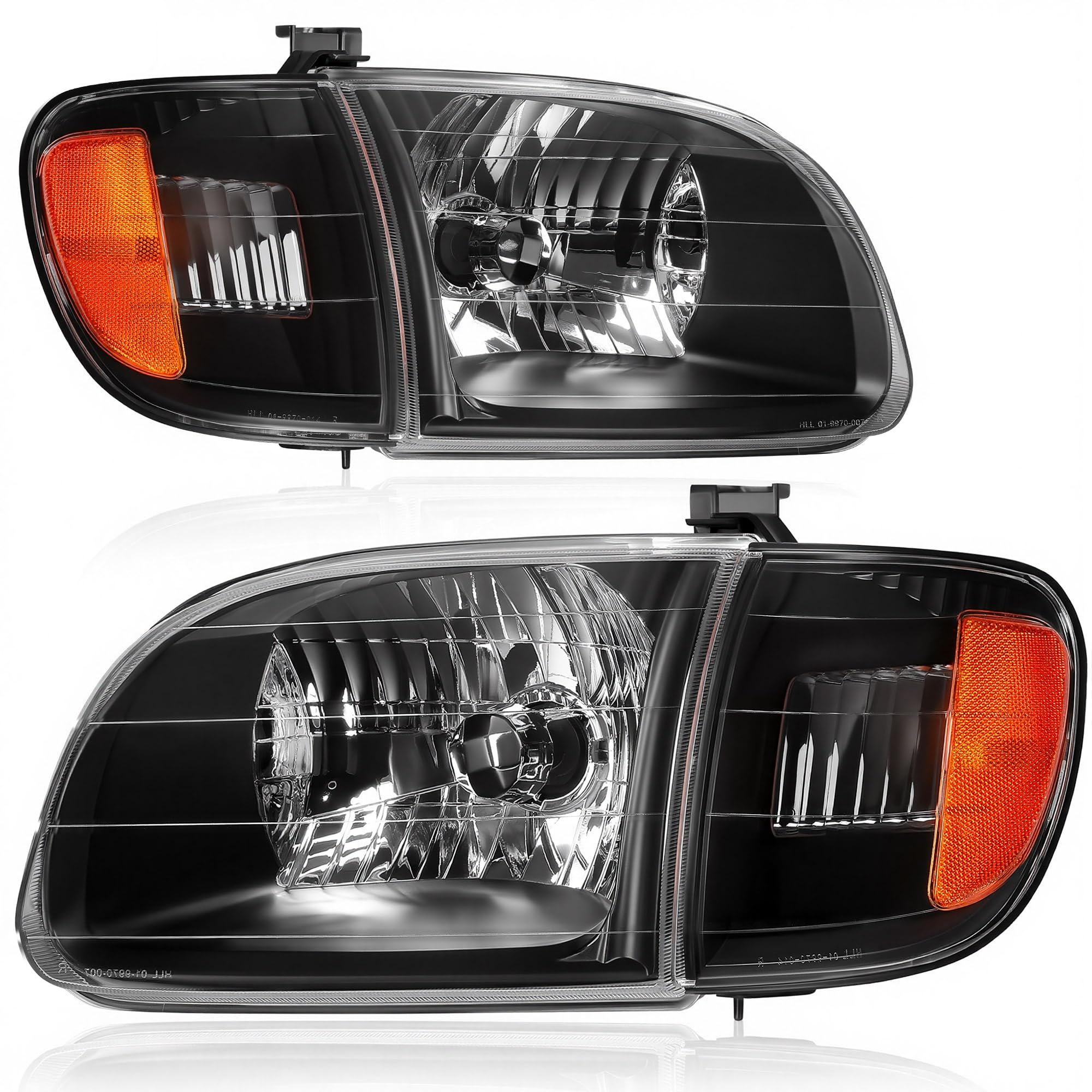 Photo 1 of *PARTS ONLY?SELLING AS IS* *Light broken* AUTOSAVER88 Headlight Assembly Compatible with 2000 2001 2002 2003 2004 Tundra Regular Cab/Access Cab Pickup Headlamp Replacement Black Housing Amber Reflector Clear Lens (Not Fit Crew Cab)