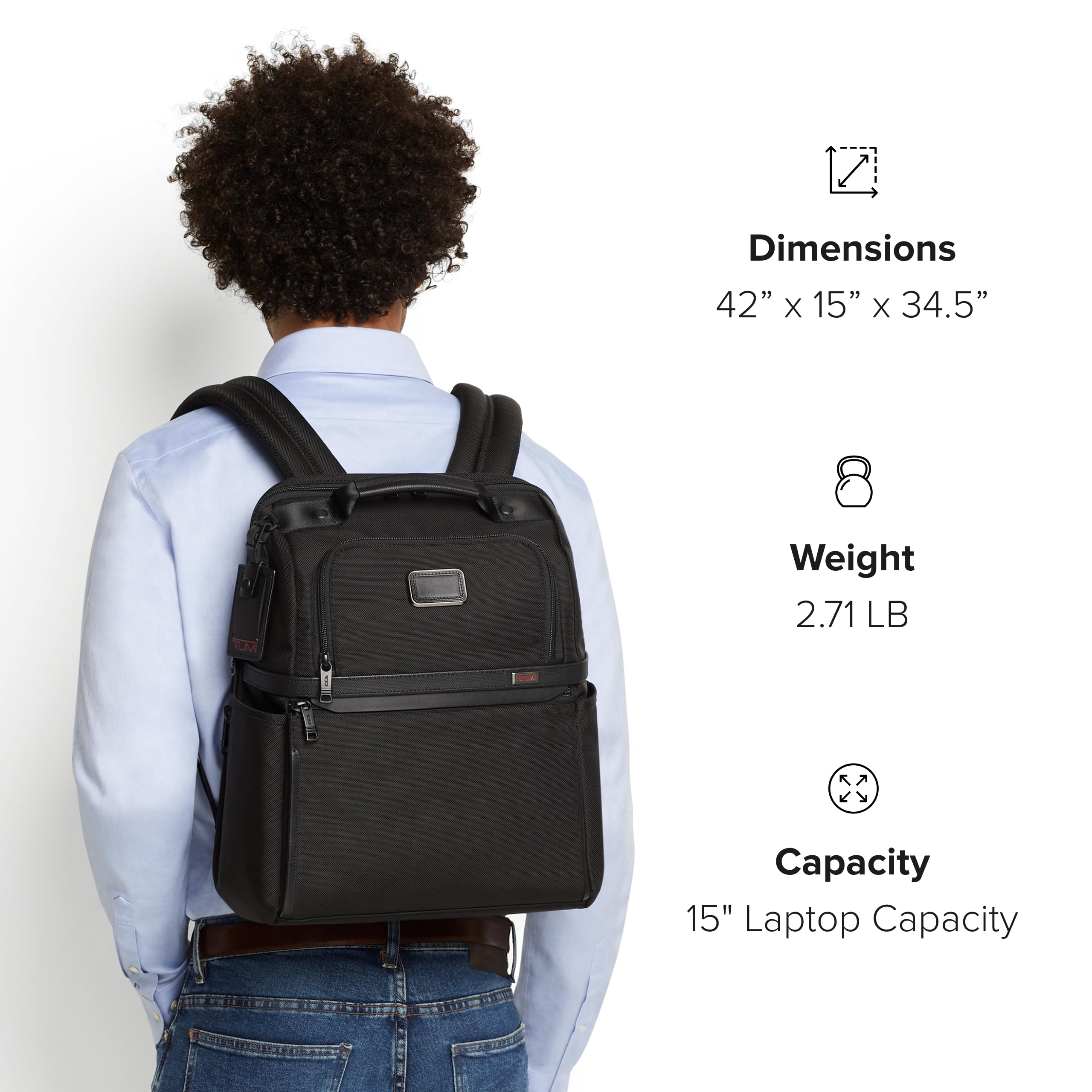 TUMI - Alpha Slim Solutions Brief Pack - Travel Laptop Backpack - Lightweight Business Backpack - Black
