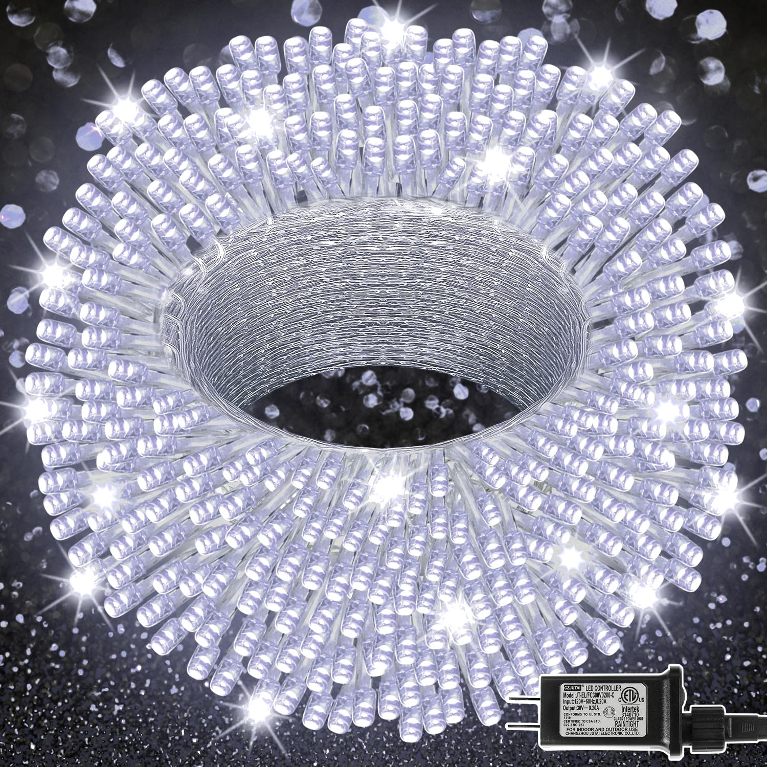 LJLNION 300 LED String Lights Outdoor Indoor, Extra