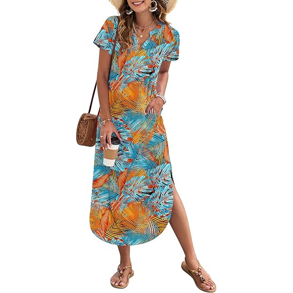 womens printed chain dress casual New Fashion Summer Women Casual 3D Print Sexy Dress Chain Beach V-Neck Sundress