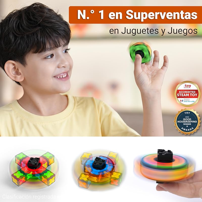 Magnet Fidget Spinner Mini - 8 Bloques: Spinner transformable, Cubo Infinito, Rompecabezas magnético, Regalo de cumpleaños para niños y Adultos, Juguete sensorial antiestrés Stem