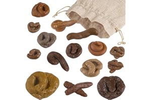 Junware 15 Pieces Fake Poo Realistic Fake Turd Prank Lifelike Poo, Fake Dog Poop Joke Toys for Halloween April Fools' Day Pra