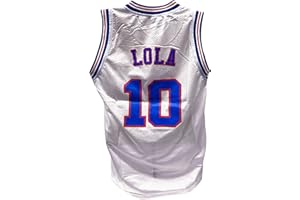 MY PARTY SHIRT Lola #10 White Basketball Jersey - Costume & Everyday Wear Uniform - Space 90s Sports Movie Halloween - Unisex Adult Fan Gift