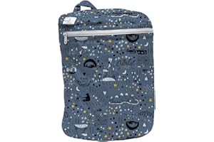 Kanga Care Wet Bag Seam Sealed Waterproof 3D Dimensional for Baby Cloth Diapers, Travel, Beach, Pool, Gym, Swim | Wander