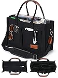 FIORETTO Canvas Tote Bag for Women with Zipper