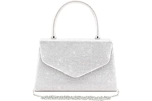 Naimo Glitter Rhinestone Evening Bag Dazzling Clutch Crossbody Shoulder Handbag Wedding Party Prom Purse