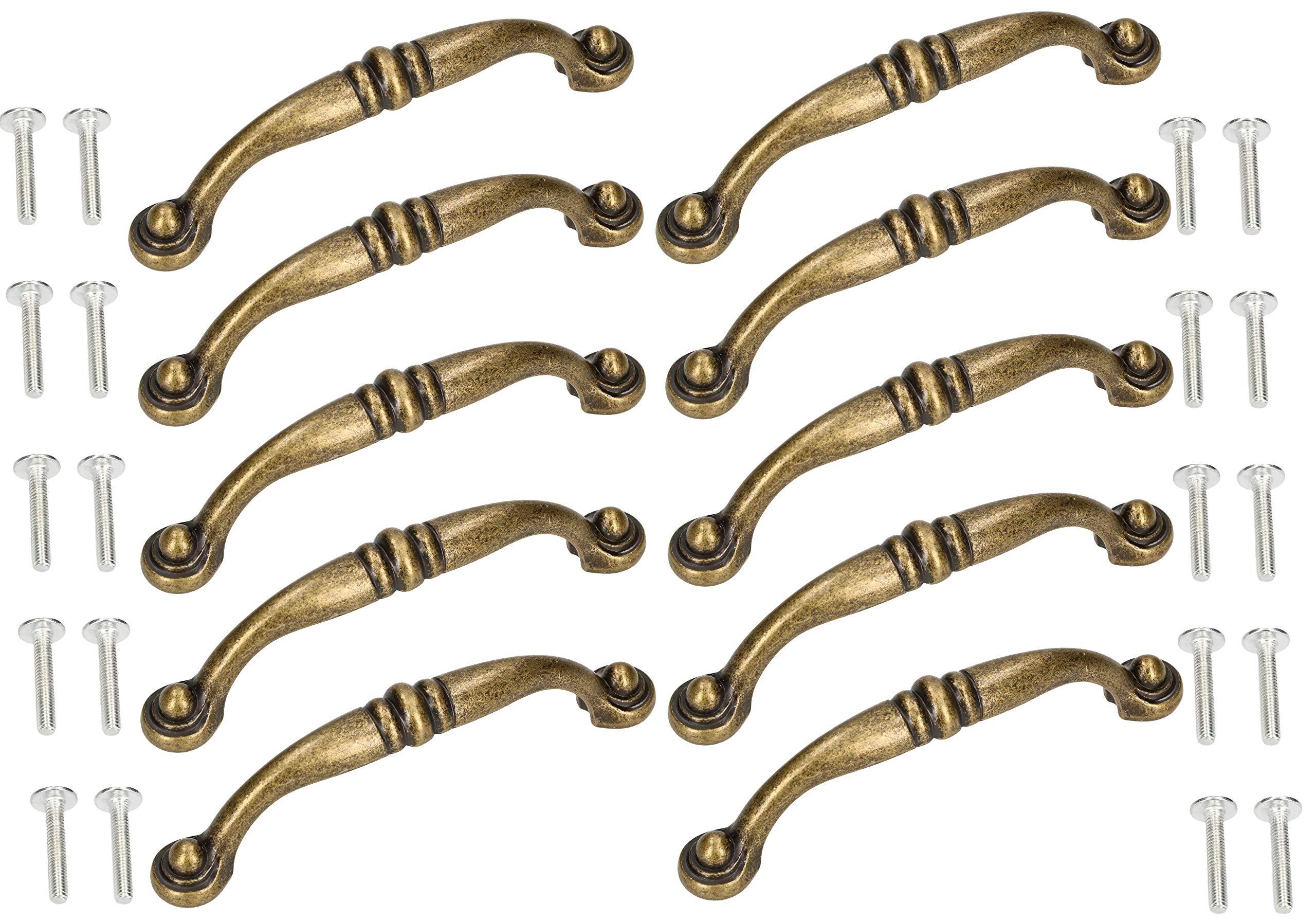 KOTARBAU® Set of 10 furniture handles, 96 mm, bow handle, cabinet handle, chest of drawers handle, drawer handle, kitchen handle, bar handle