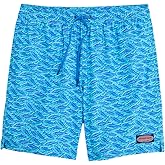 vineyard vines 7 Inch Printed Chappy Swim Trunks, VV Bluff Turqs, S