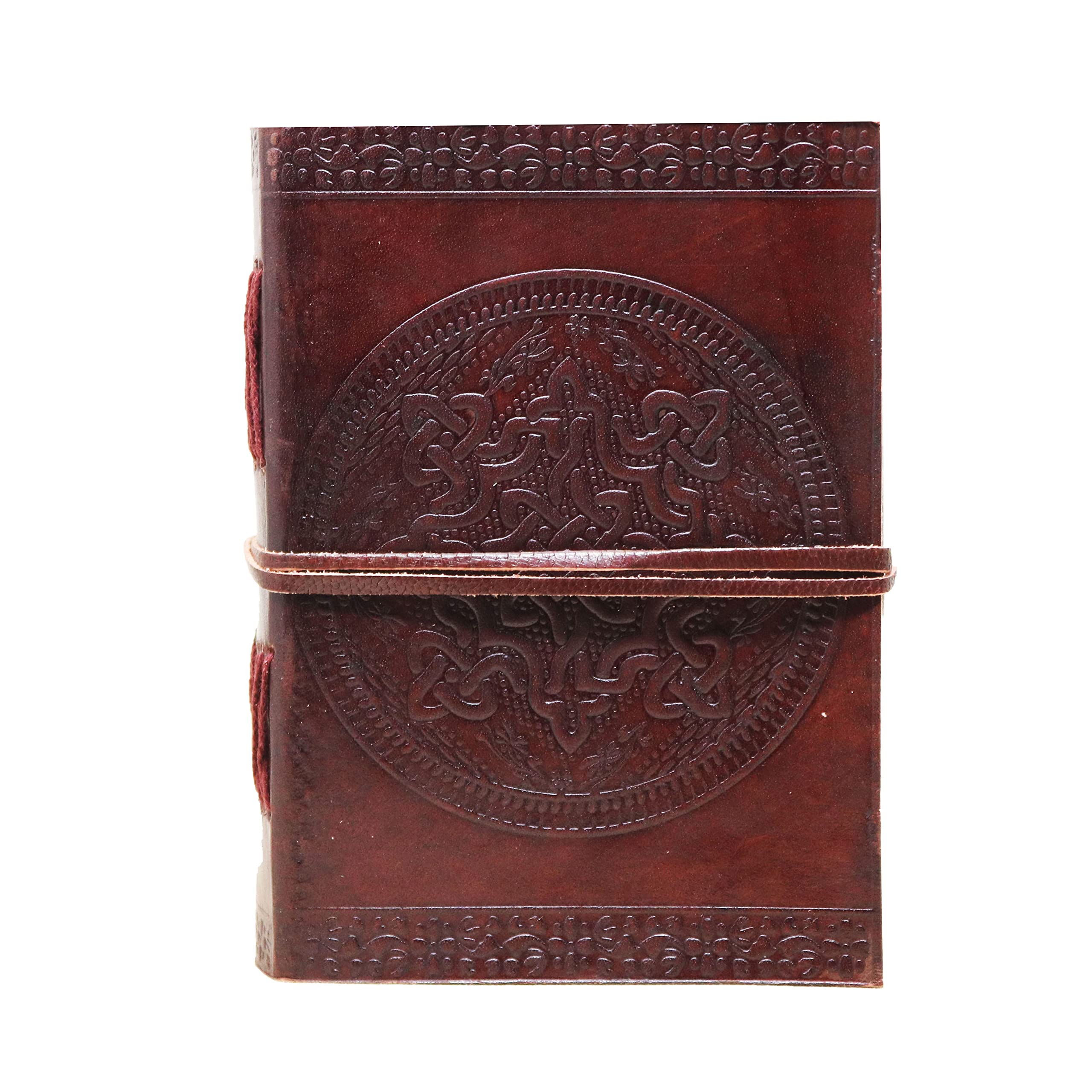 18 cm New Age Celtic Knot Leather Blank Book grimoire Leather Journal Book of Shadows Spell Book Leather Diary Journal Notebook Sketchbook Gift for Artists