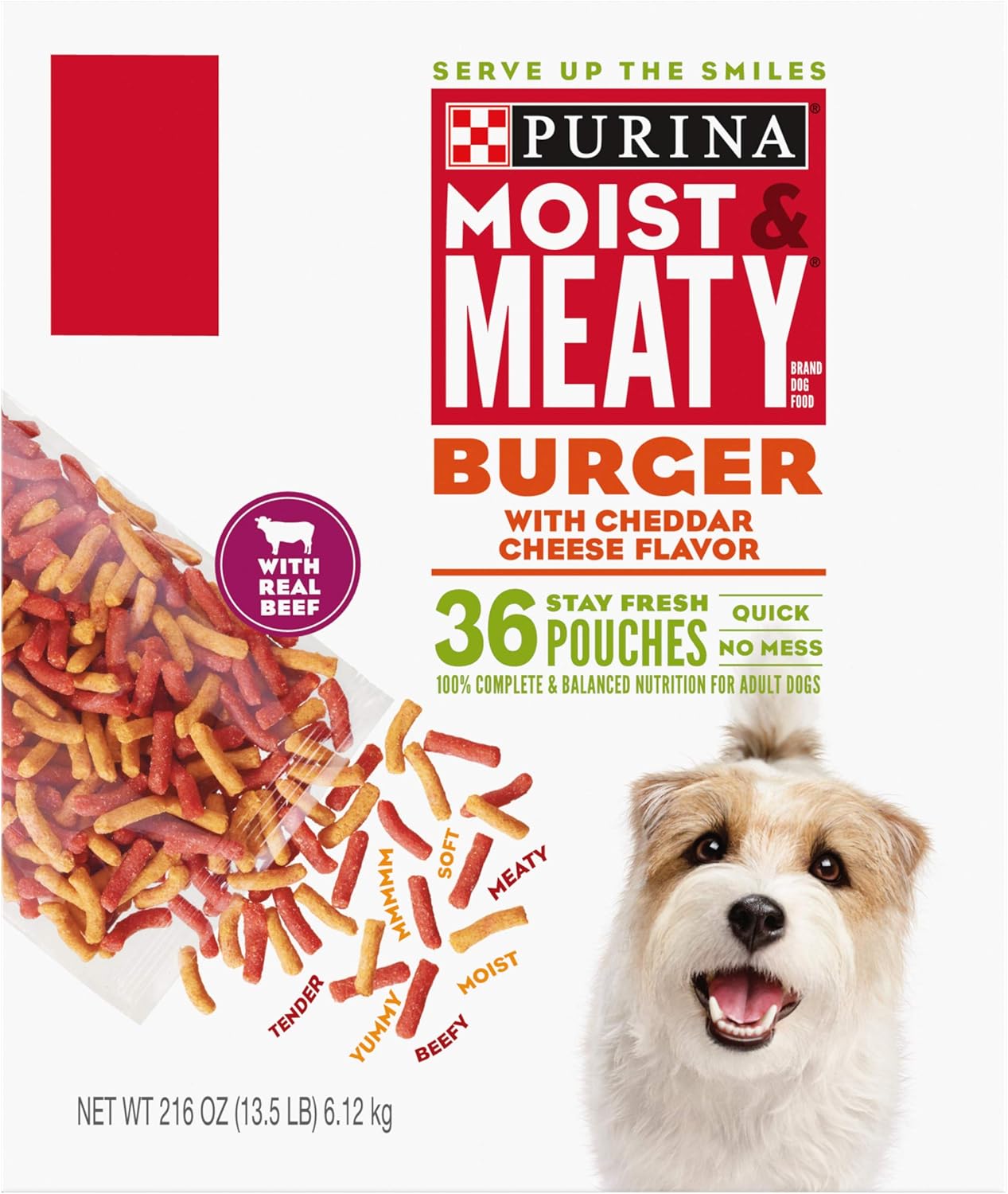 Purina Moist & Meaty Burger with Cheddar Cheese Flavor Adult Dry Dog