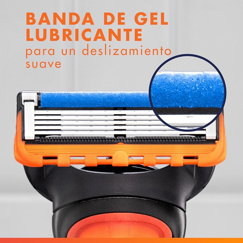 Gillette Fusion5 Pack de 16 Recargas para Máquinas de Barbear, Lâminas de Barbear com 5 Lâminas, Banda de Gel Lubrificante e Aparador de Precisão