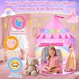 Dikence Princess Play Tent for Kids Girls 3-8 Indoor Outdoor Kids Castle view 3