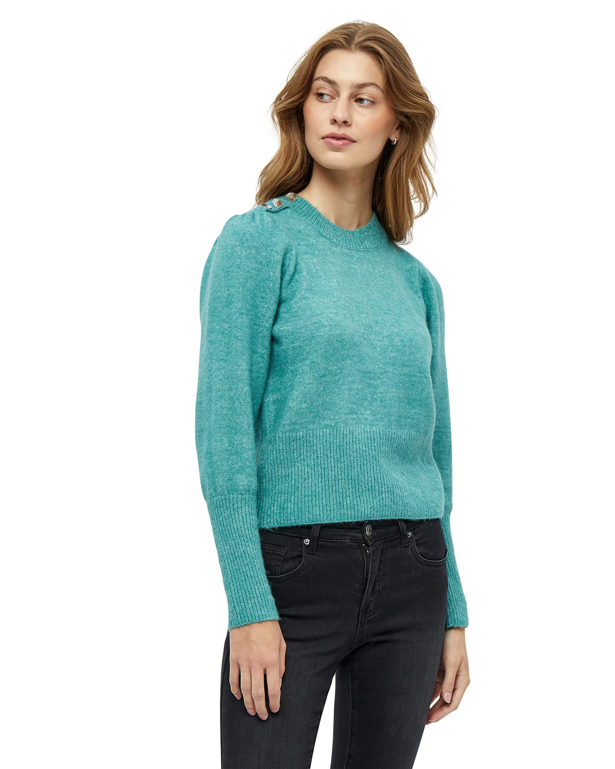 Desires Women's Gea Button Pullover 3090 Teal M