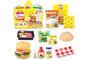 Slime Mart Small Basket by ZURU, Toy, Arts & Crafts for Kids and Kidults, Soft Slime Making Kit - Slime Kit for Girls Ages 6-10 - Fun Gift Idea for Boys Girls - Fidget Toys - Sensory Toys (Burger)