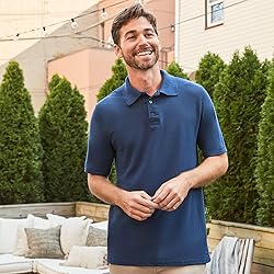 Hanes Mens Pique Short Sleeve Polo